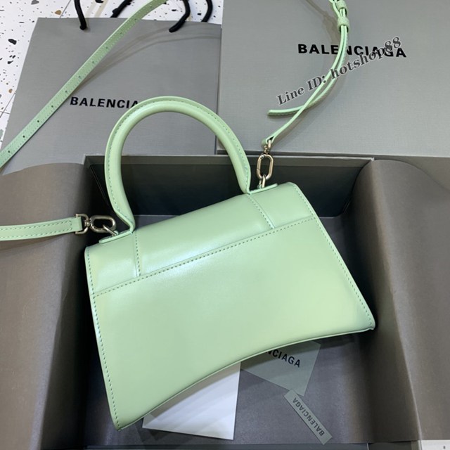 Balenciaga專櫃爆款小號Hourglass手提肩背女包 巴黎世家亮藍色沙漏包 fyj1729